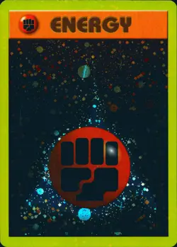 FIGHTING ENERGY (WOTC 2002 LEAGUE PROMO) LEAGUE & CHAMPIONSHIP POKEMON HOLO LP - Image 1