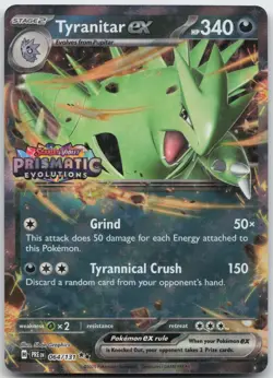 TYRANITAR EX (PRISMATIC EVOLUTIONS STAMP) 064/131 HOLO POKEMON HOLO NM - Image 1