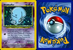 WOBBUFFET 16/75 HOLO RARE NEO DISCOVERY POKEMON UNLIMITED HOLO LP - Image 3