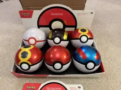 Pokemon TCG PokeBall Tins + Box + Display Case + Opened Contents 18 Packs! Used - Image 1