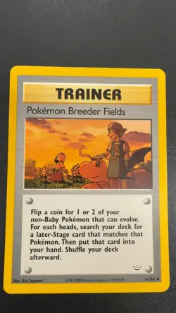 Pokemon Breeder Fields 62/64 Uncommon Neo Revelation Pokemon Moderately Played - Image 1