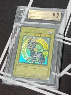 Dark Magician SDY BGS 9.5 Quad+ MAX FADED 1.5 Wavy Print Ultra Rare Yugioh 2002 - Image 4