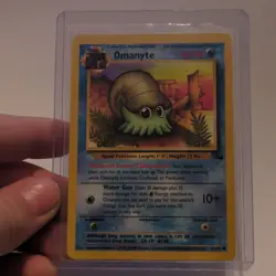Pokemon Omanyte Fossil 52/62 Regular Common 40 HP English TCG Card - Image 1
