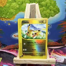 Pikachu 124/165 Expedition Base Set Reverse Holo Pokemon Card 50 HP Common 2002 - Image 1
