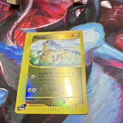 Pikachu 124/165 Expedition Base Set Reverse Holo Pokemon Card 50 HP Common 2002 - Image 4