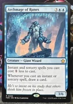MTG FDN: Archmage of Runes (Creature Giant Wizard) Foundations Regular Rare 030 - Image 1