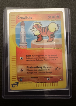 Pokemon Card Growlithe 80/147 Aquapolis Reverse Holo Vintage WOTC LP 2002 - Image 4