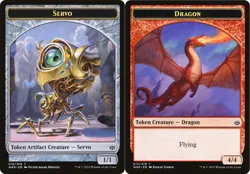 10 Token Cards - SERVO / DRAGON - Challenger 2020 - Magic MTG FTG - Image 1