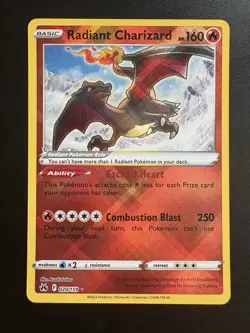 Radiant Charizard 020/159 Pokemon Crown Zenith Sword & Shield Ultra Rare NM - Image 1