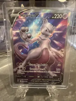Pokemon Go TCG 2022 Black Star Promo Full Art Holo Mewtwo v SWSH229 - Image 1