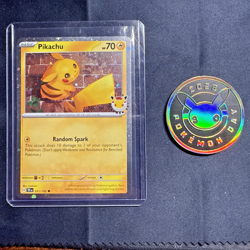 2026 Pikachu 051 Stamped Pokemon Day 30th Anniversary Promo with Coin - Image 1