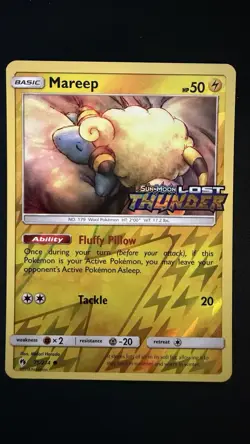 Pokemon Mareep 75/214 Lost Thunder Stamped Toys R Us Promo Reverse Holo - Image 1