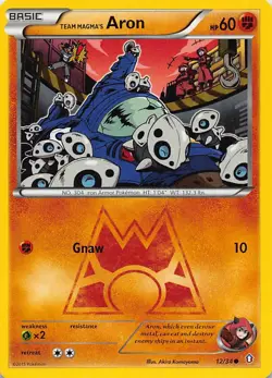 TEAM MAGMA'S ARON 12/34 C DOUBLE CRISIS POKEMON HP - Image 1