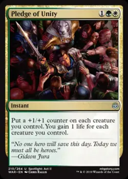 Pledge of Unity - Near Mint MTG War of the Spark - Image 1
