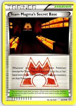 Team Magma's Secret Base 32/34 Uncommon 2015 Pokemon Double Crisis - Image 1