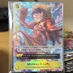 Monkey.D.Luffy OP07-109 Super Rare Foil 6000 Power One Piece Namco English - Image 1