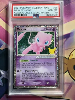 2021 POKEMON CELEBRATIONS CLASSIC COLLECTION #88 MEW EX-HOLO PSA 10 - Image 2