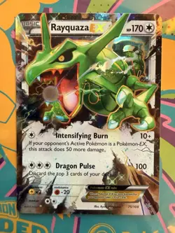 Pokemon Rayquaza EX 75/108 Ultra Rare Holo Roaring Skies NM - Image 1
