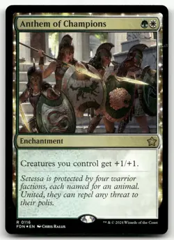 Anthem of Champions #116 (Foil) (NM) Foundations FDN Magic MTG - Image 1