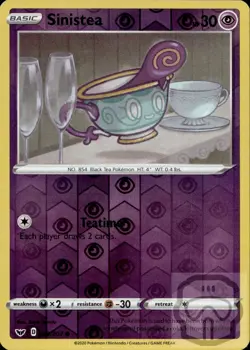 Sinistea 089/202 C Sword & Shield Pokemon Reverse Holo NM/M - Image 3