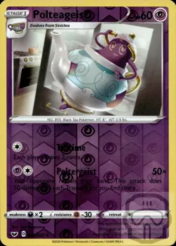 Polteageist 090/202 R Sword & Shield Pokemon Reverse Holo NM/M - Image 3