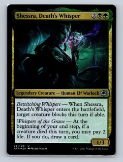 Magic the Gathering - MTG - AFR - Shessra, Death's Whisper - Foil - Uncommon - Image 1