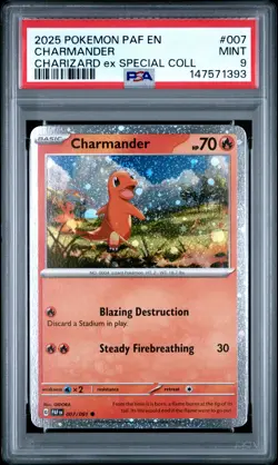 2025 Pokemon PAF EN-PALDEAN FATES #007 CHARMANDER - PSA MINT 9 - Image 1