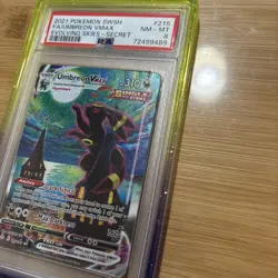 2021 POKEMON SWORD & SHIELD EVOLVING SKIES SECRET FULL ART/UMBREON VMAX PSA 8 - Image 3