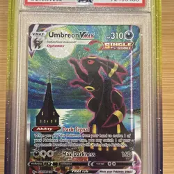 2021 POKEMON SWORD & SHIELD EVOLVING SKIES SECRET FULL ART/UMBREON VMAX PSA 8 - Image 4