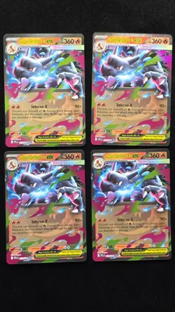Pokemon Mega Charizard X EX Foil Set Lot 4 Cards English Nintendo - Image 1
