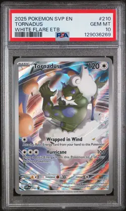 2025 POKEMON SVP EN-SV BLACK STAR PROMO #210 TORNADUS PSA 10 - Image 1
