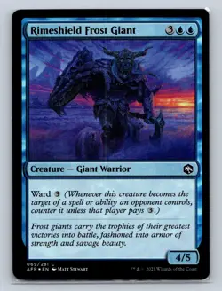 Magic the Gathering - MTG - AFR - Rimeshield Frost Giant - Foil - Common - Image 1