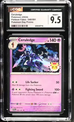 Ceruledge PAF 040/091 - 2024 Pokemon Day STAMPED Cosmo Holo CGC 9.5 Mint+ - Image 1