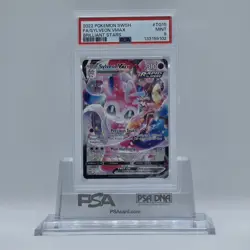 2022 Pokemon SWSH Brilliant Stars #TG15 Full Art Sylveon VMAX PSA 9 - Image 1