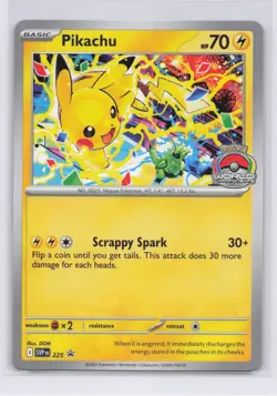 Pikachu SVP 225 Black Star Promo World Championship 2025 Stamp Pokemon TCG NM - Image 1