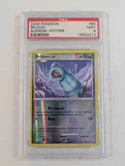 2009 Pokemon #90 Beldum 90/147 Supreme Victors Holo PSA 9 Pop 3 None Higher - Image 1