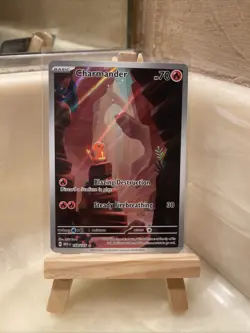 Pokemon Charmander 168/165 Illustration Rare Holo 151 NM - Image 1