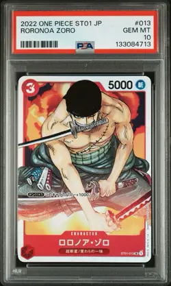 PSA 10 One Piece Japanese - Starter Deck - Roronoa Zoro #013 - Image 1