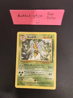 Pokemon TCG: Beedrill Base Set (17/102) | Rare | HP - Image 1