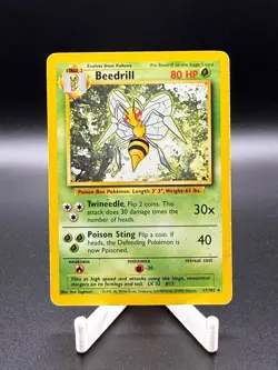 Beedrill 17/102 Base Set Rare Pokemon TCG 1999 HP Vintage - Image 1