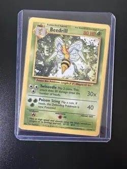 Pokemon TCG Beedrill Base Set, 17/102, Regular Rare Card - Image 1