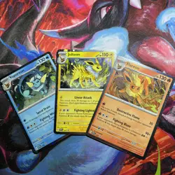 Prismatic Evolution Poster Collection Promo Cards - Jolteon | Flareon | Vaporeon - Image 1