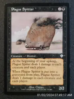 Plague Spitter MTG Invasion English NM Magic UN-PLAYED CARD (DS3D1C9) - Image 1