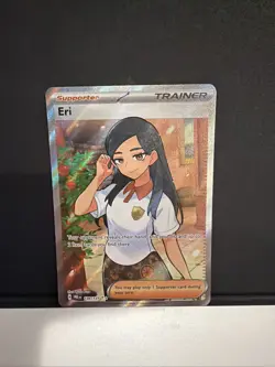 Pokemon TCG Prismatic Evolutions Eri Full Art Trainer Ultra Rare Card 136/131 - Image 1
