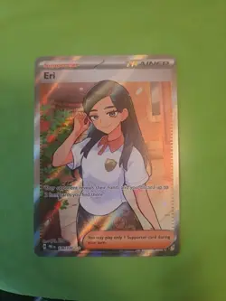 Pokemon TCG Prismatic Evolutions Eri Full Art Trainer Ultra Rare Card 136/131 NM - Image 1