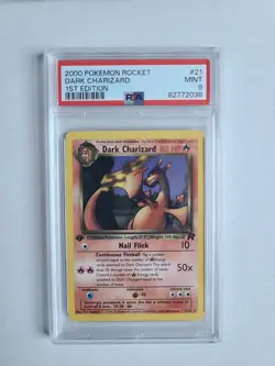 Pokemon Dark Charizard PSA 9 MINT 1st Edition 2000 English Team Rocket Card #21 - Image 2