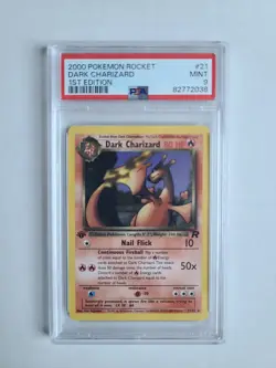 Pokemon Dark Charizard PSA 9 MINT 1st Edition 2000 English Team Rocket Card #21 - Image 3