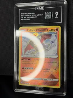 Pokemon TCG Radiant Charizard Crown Zenith Holo Ultra Rare Card 020/159 TAG 9! - Image 3