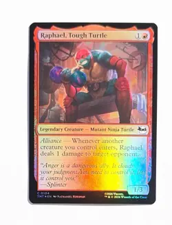 Raphael, Tough Turtle ~ MTG Teenage Mutant Ninja Turtles ~ Foil #0104 - Image 1