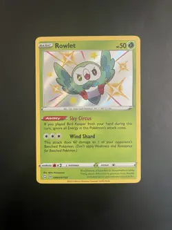 Rowlet SV001/SV122 Shining Fates Shiny Vault Shiny Holo Rare 50 HP The Pokemon … - Image 1